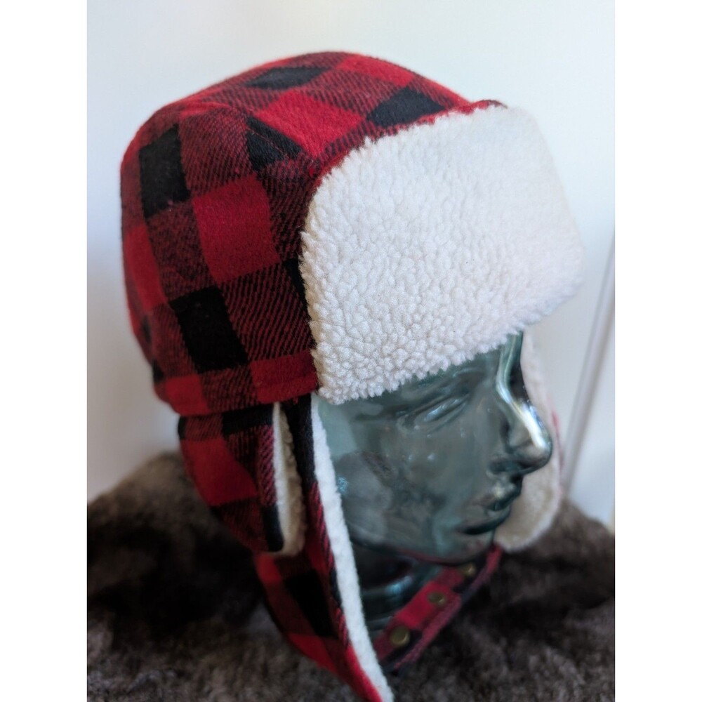 NWT Outdoor Research Plaid Wool Sherpa Hat XL Trapper's Ear Flaps Cabin Western